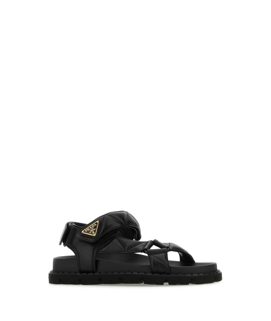 PRADA Черные кожаные сандалии, фото 2
