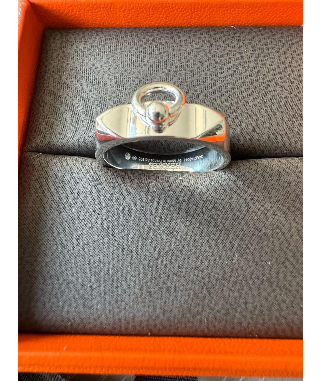 HERMES Серебряное серебряное кольцо, фото 4