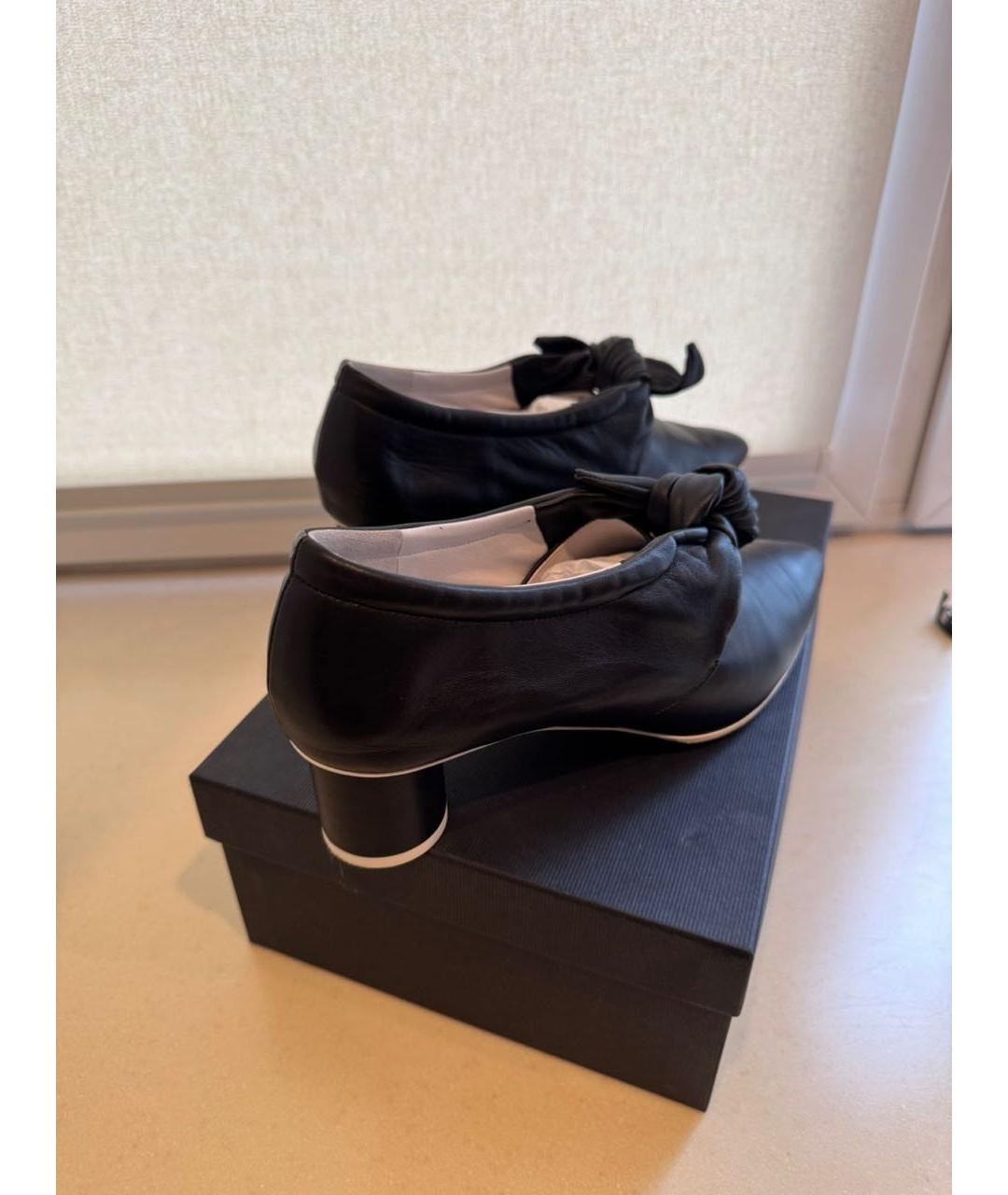 JIL SANDER Черные кожаные туфли, фото 3