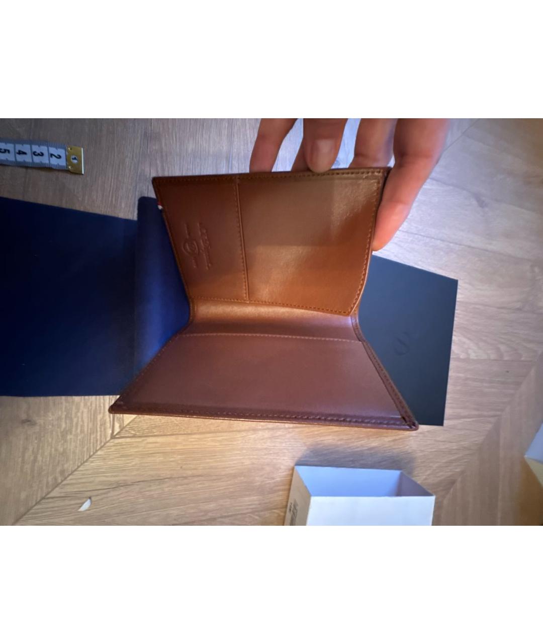DUPONT Коричневый кожаный кошелек, фото 4