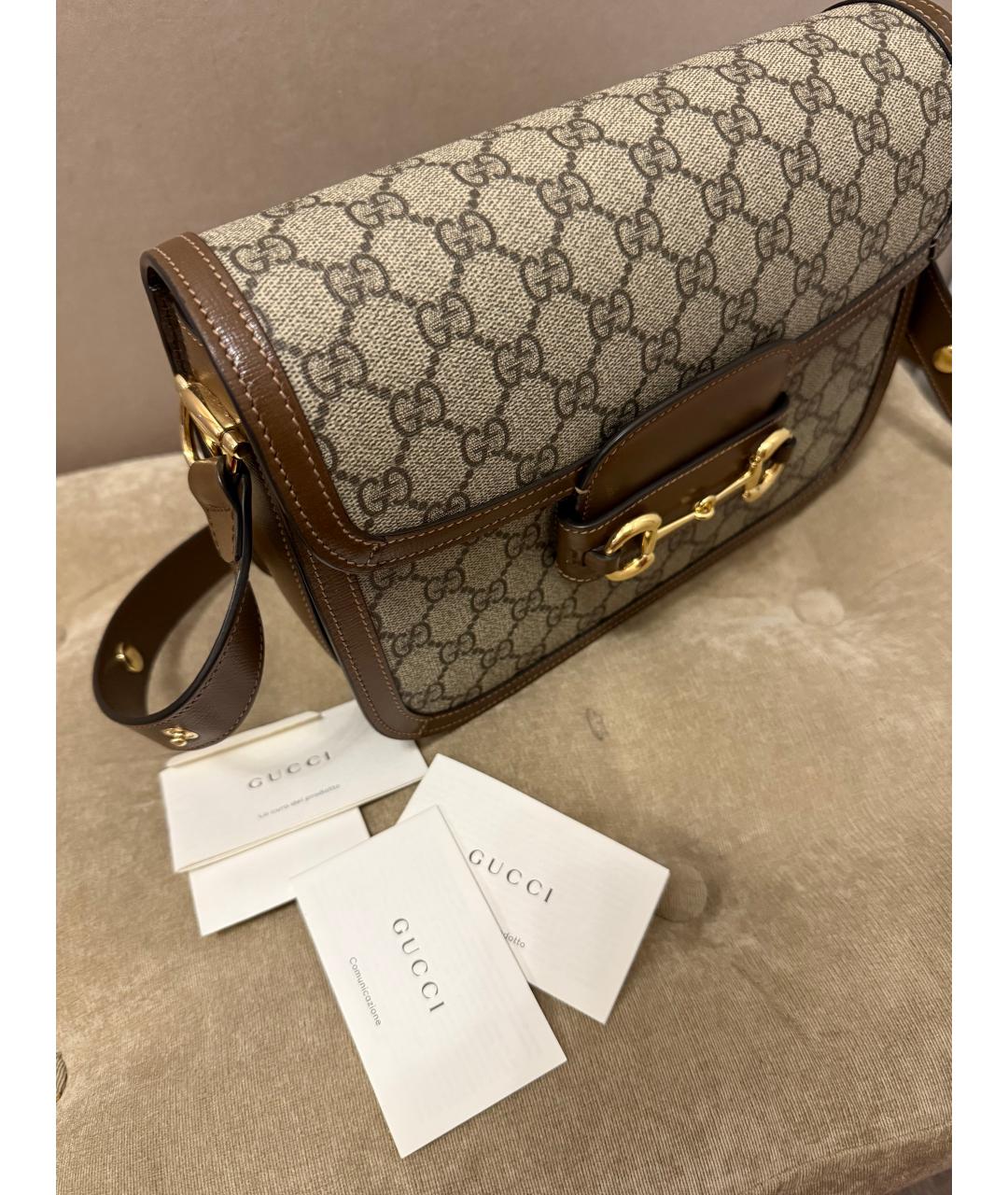 GUCCI Коричневая сумка через плечо, фото 3