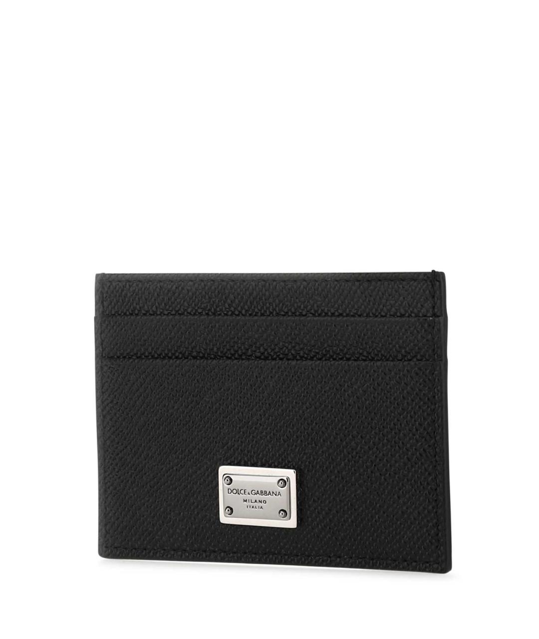 DOLCE&GABBANA Черный кожаный кардхолдер, фото 2