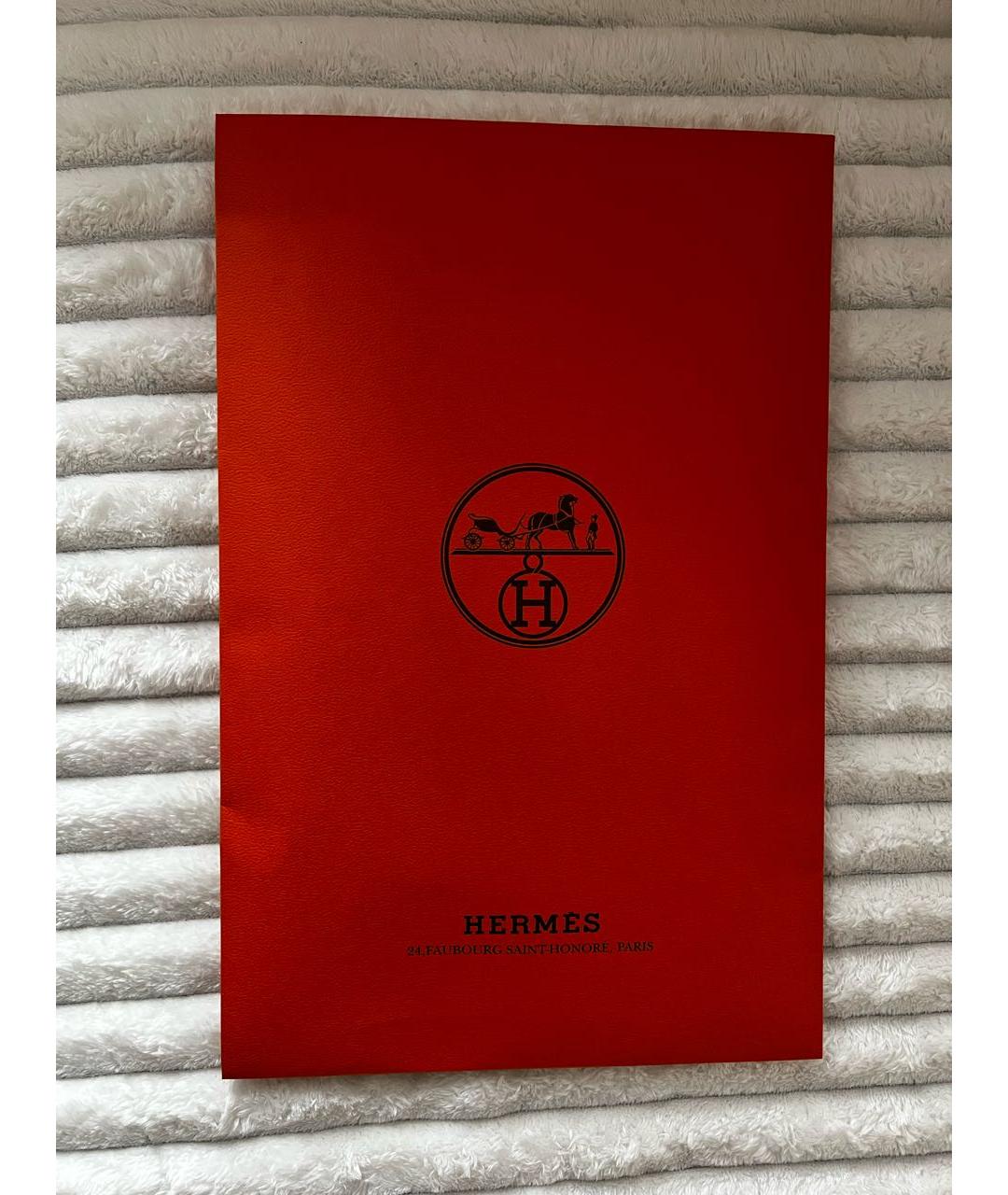 HERMES Коричневый кашемировый шарф, фото 6