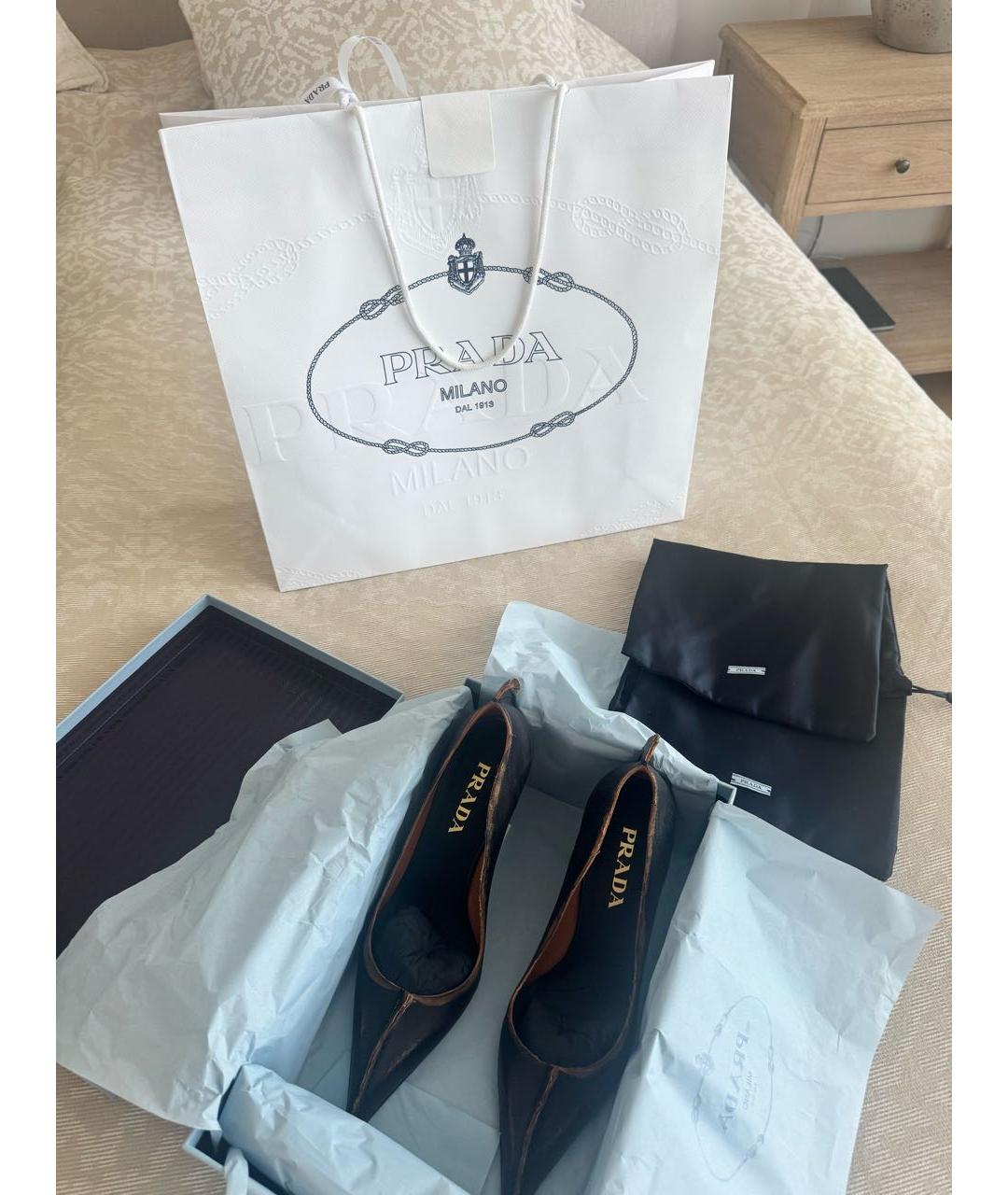 PRADA Черные кожаные туфли, фото 9