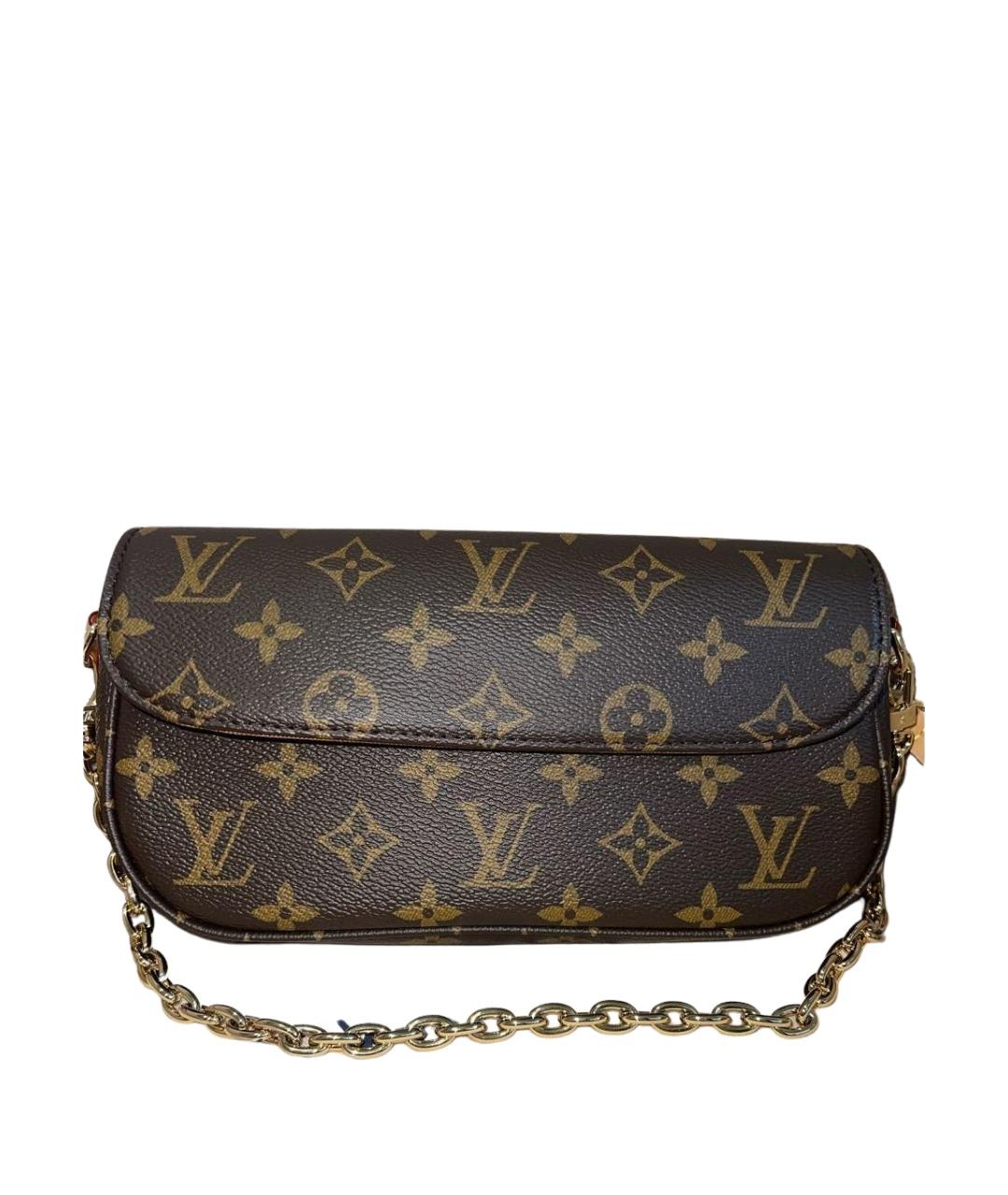 LOUIS VUITTON Коричневая кожаная сумка через плечо, фото 1