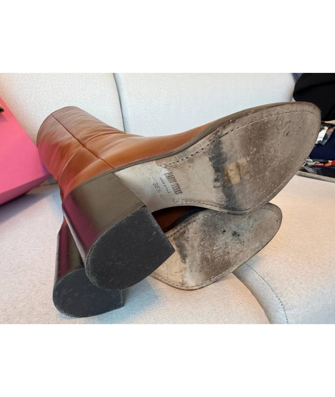 PARIS TEXAS Коричневые кожаные сапоги, фото 3