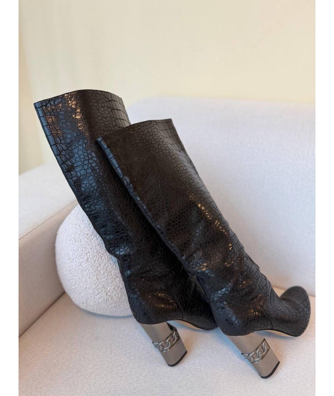 CASADEI Черные кожаные сапоги, фото 4