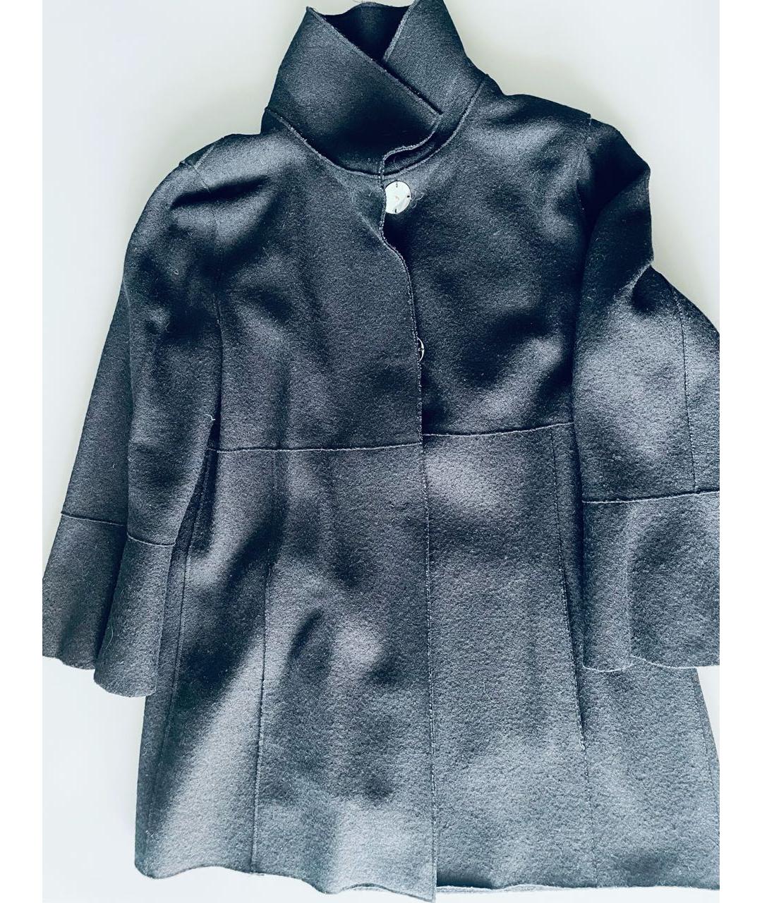 MARELLA Черное шерстяное пальто, фото 4