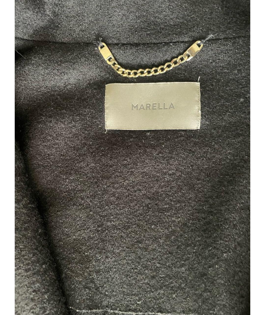 MARELLA Черное шерстяное пальто, фото 3