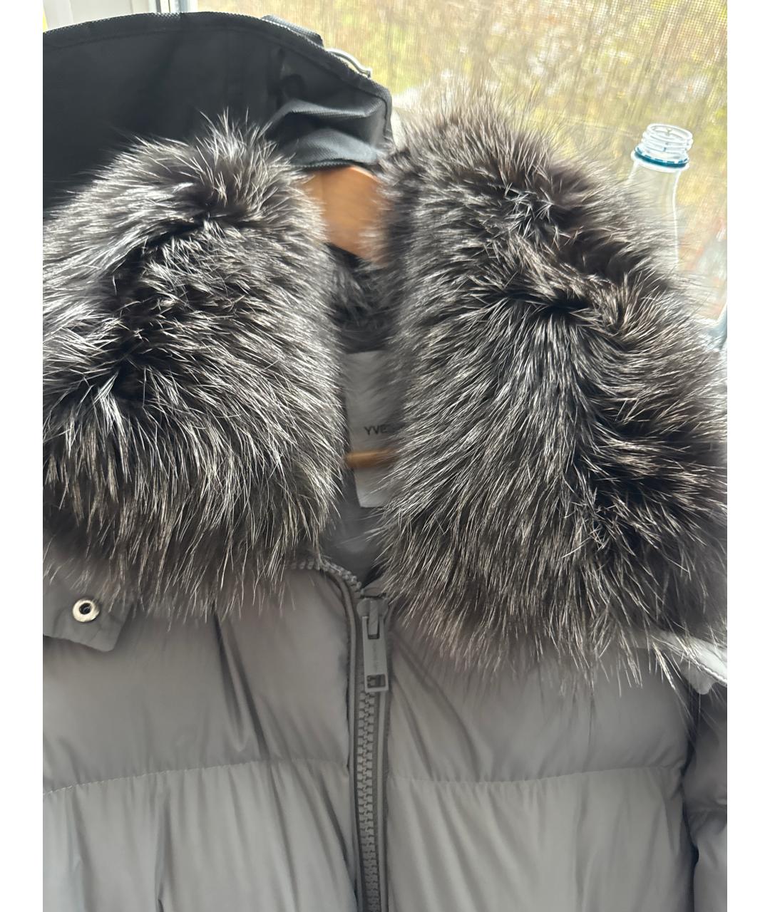 ARMY YVES SALOMON Серый пуховик, фото 4