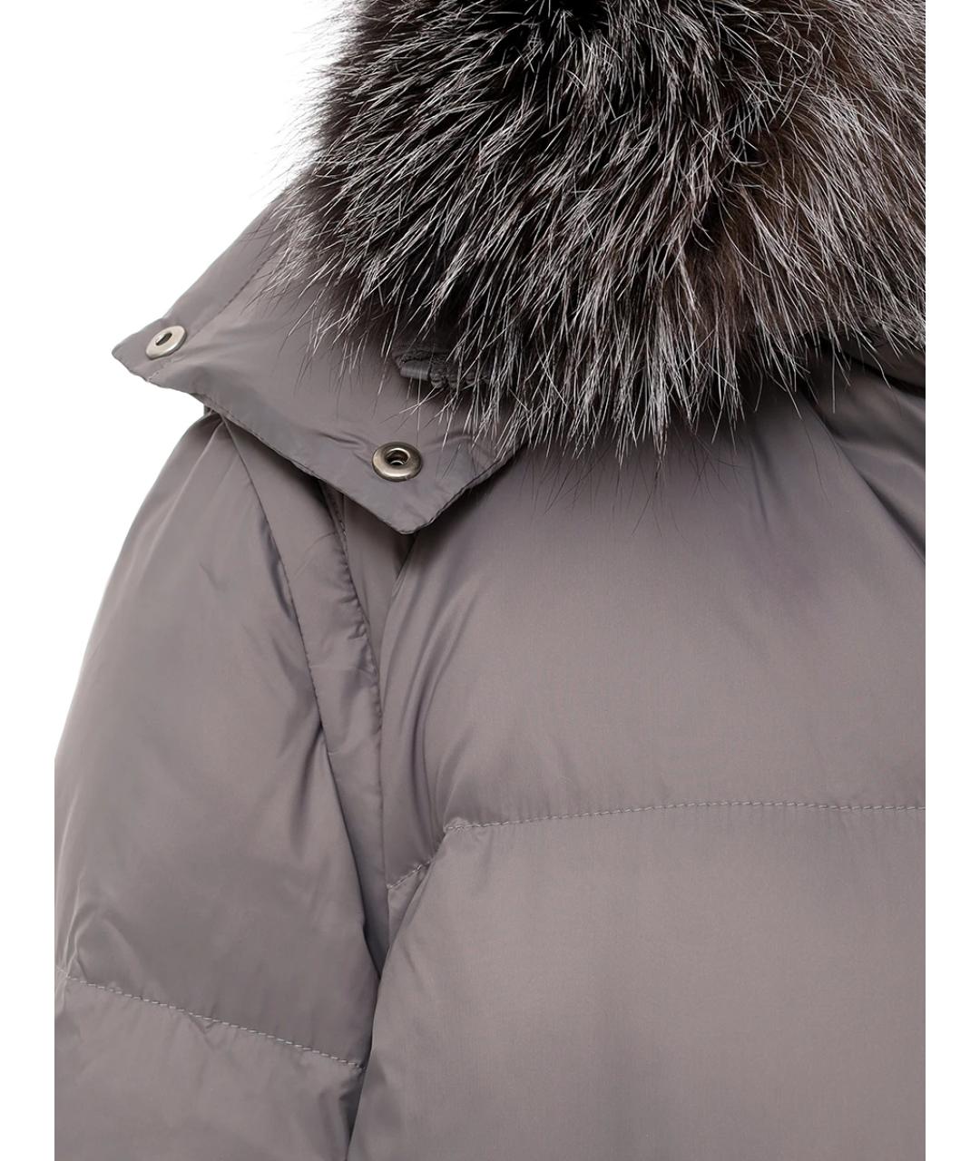 ARMY YVES SALOMON Серый пуховик, фото 3