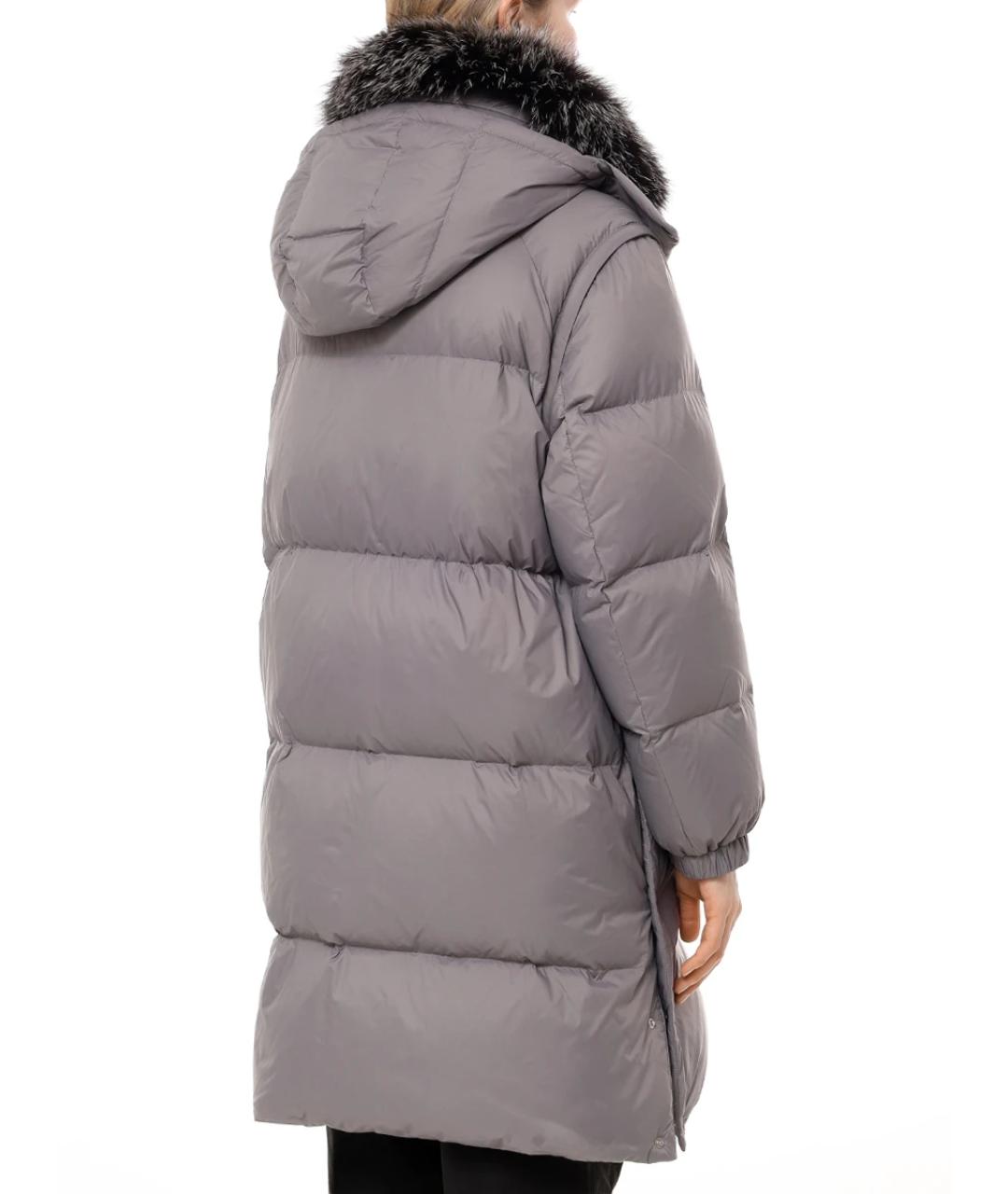 ARMY YVES SALOMON Серый пуховик, фото 2
