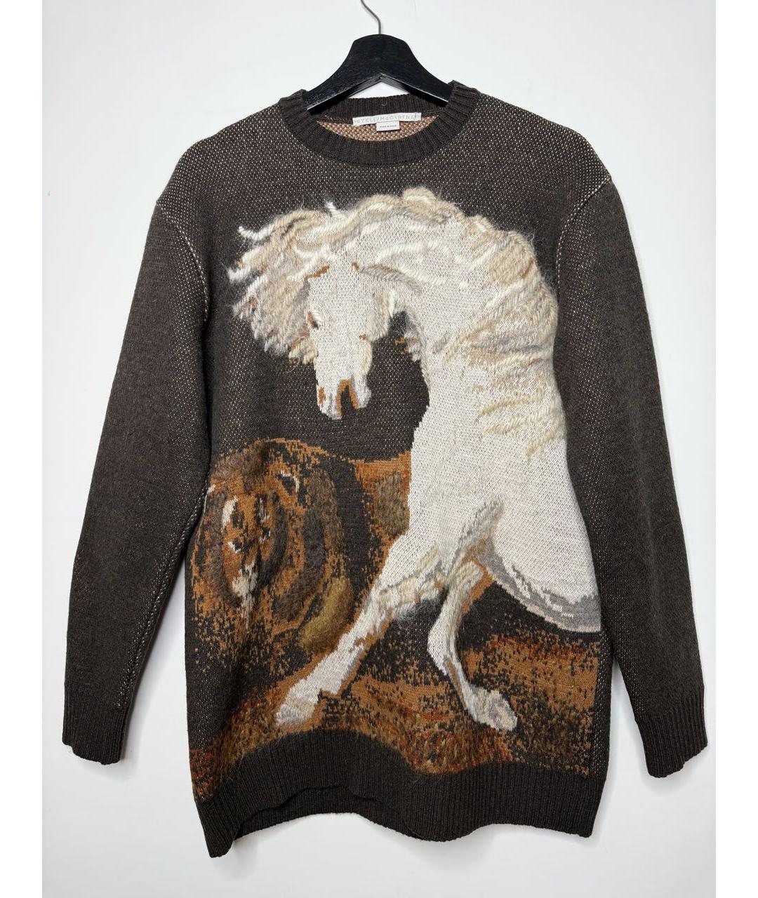 STELLA MCCARTNEY Коричневый шерстяной джемпер / свитер, фото 3