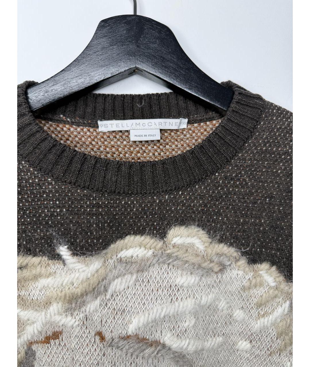 STELLA MCCARTNEY Коричневый шерстяной джемпер / свитер, фото 4