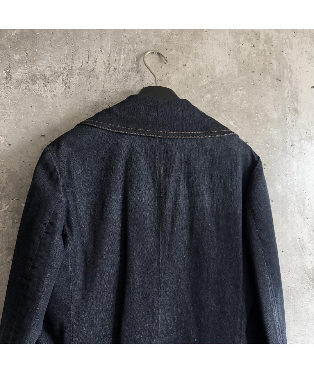 DOLCE&GABBANA Синий хлопковый тренч / плащ, фото 3