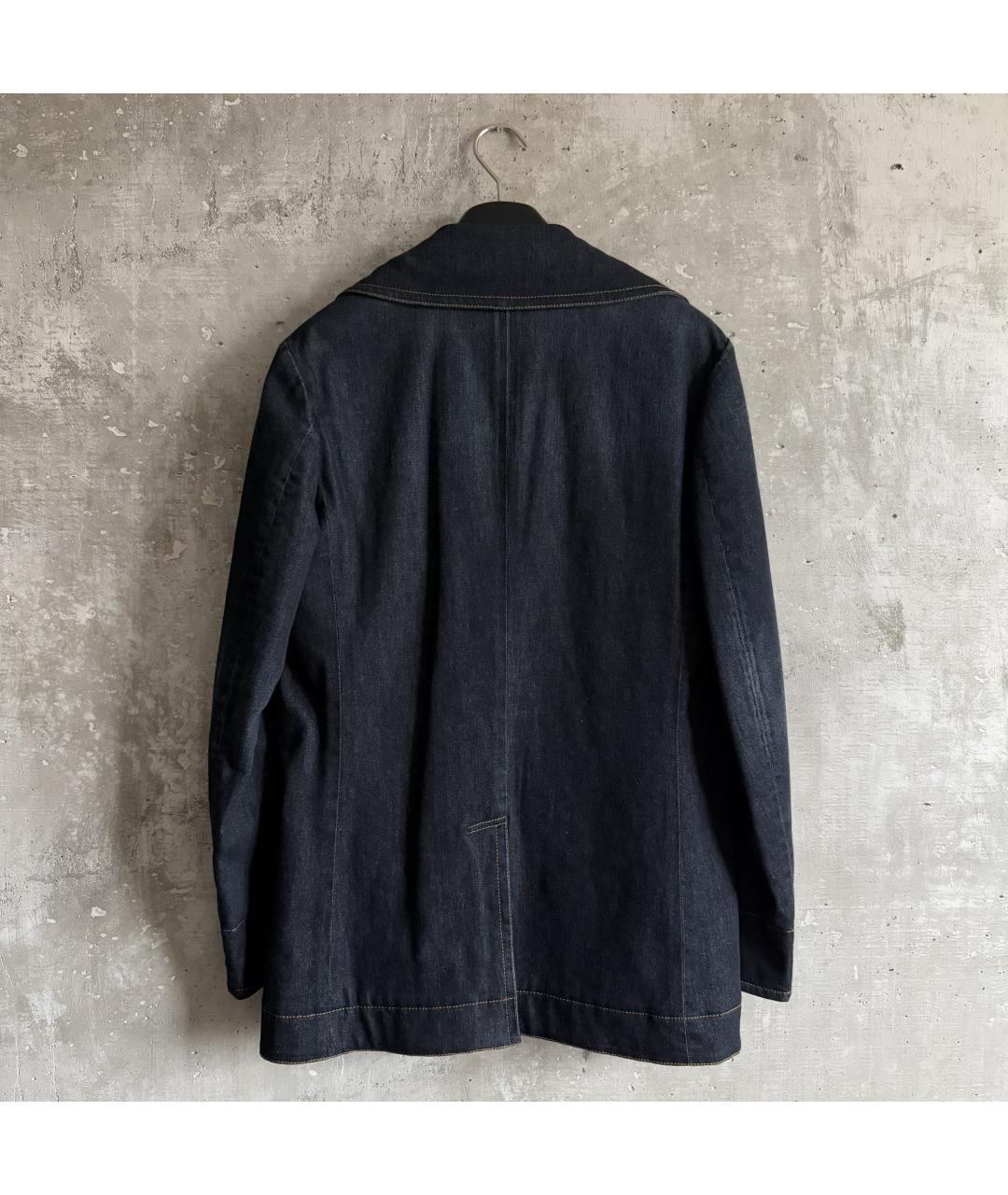 DOLCE&GABBANA Синий хлопковый тренч / плащ, фото 2