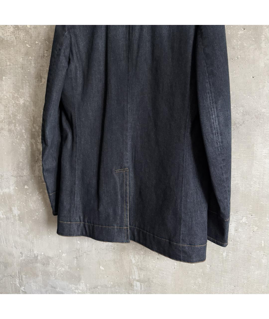 DOLCE&GABBANA Синий хлопковый тренч / плащ, фото 4