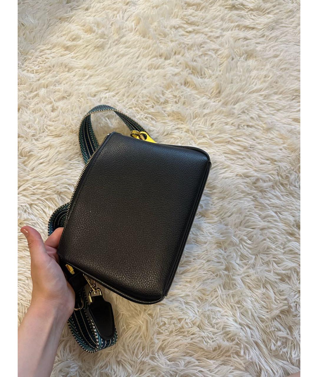 PRADA Черная кожаная сумка через плечо, фото 3