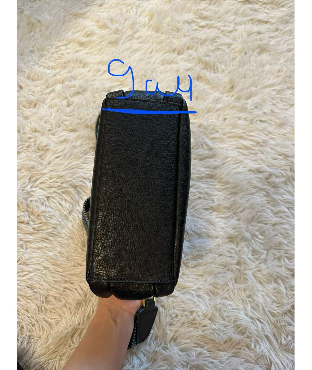 PRADA Черная кожаная сумка через плечо, фото 4