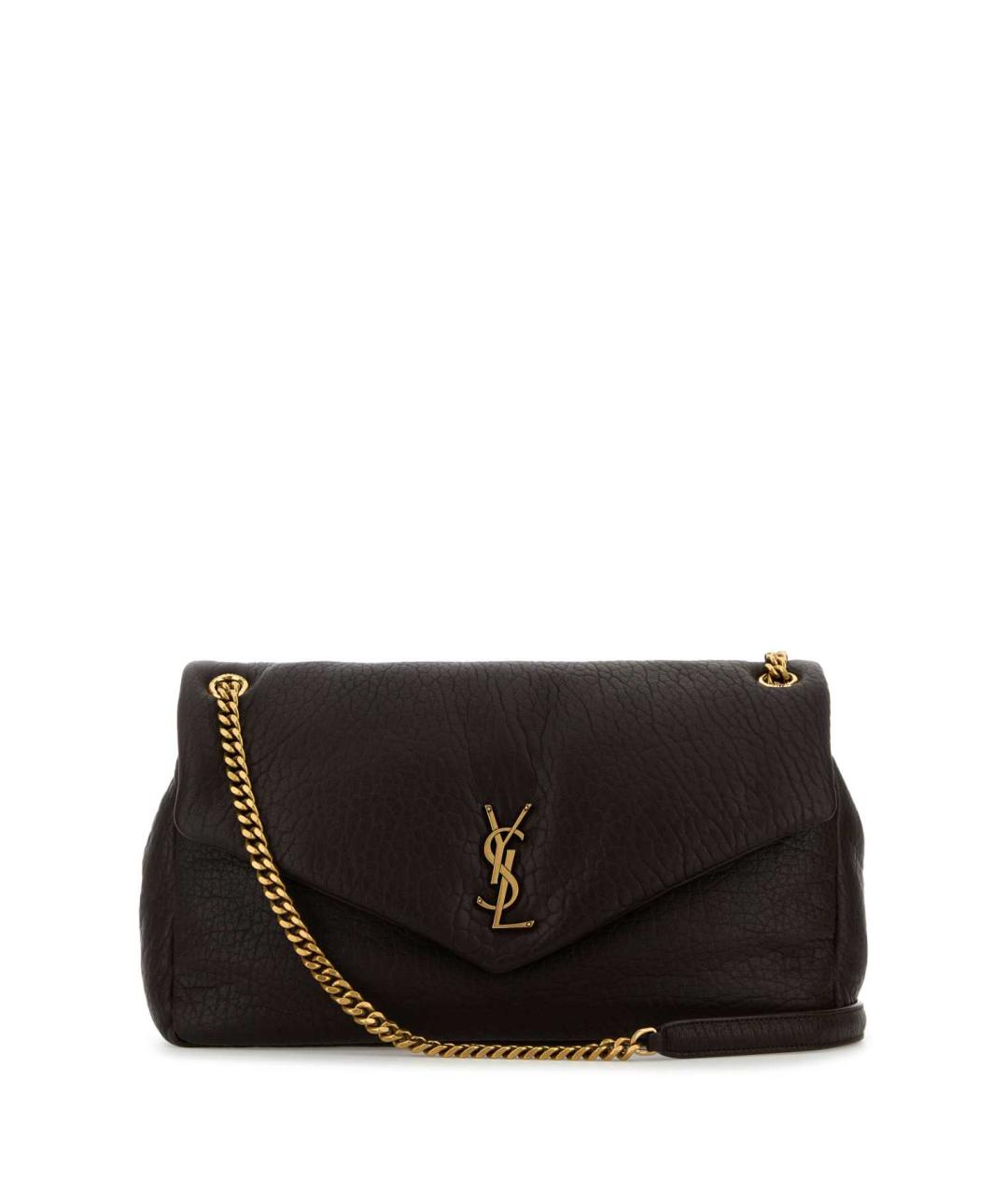 SAINT LAURENT Коричневая кожаная сумка через плечо, фото 1