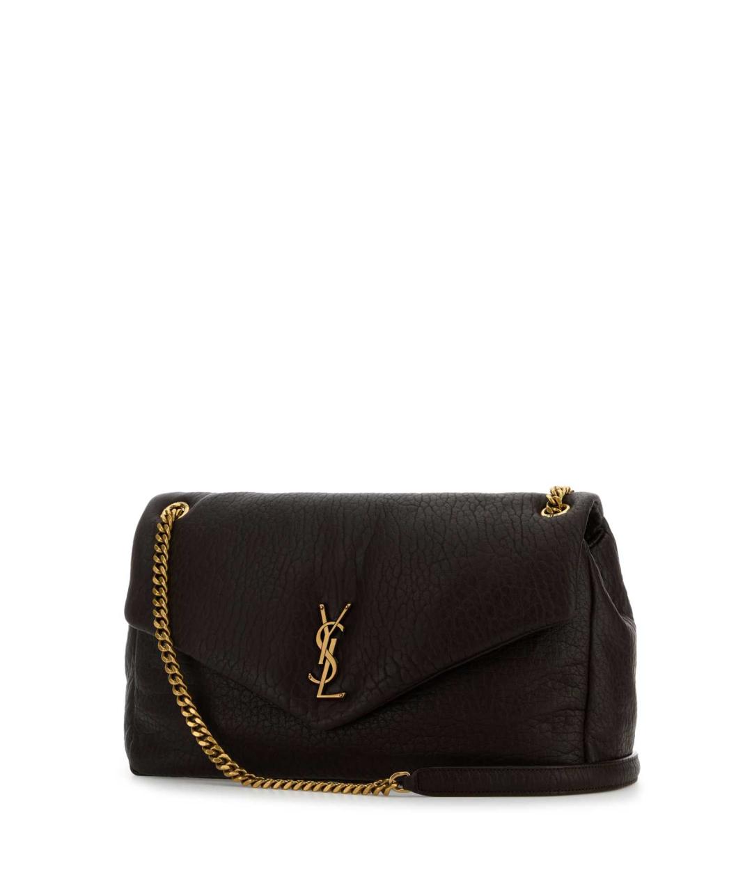 SAINT LAURENT Коричневая кожаная сумка через плечо, фото 2