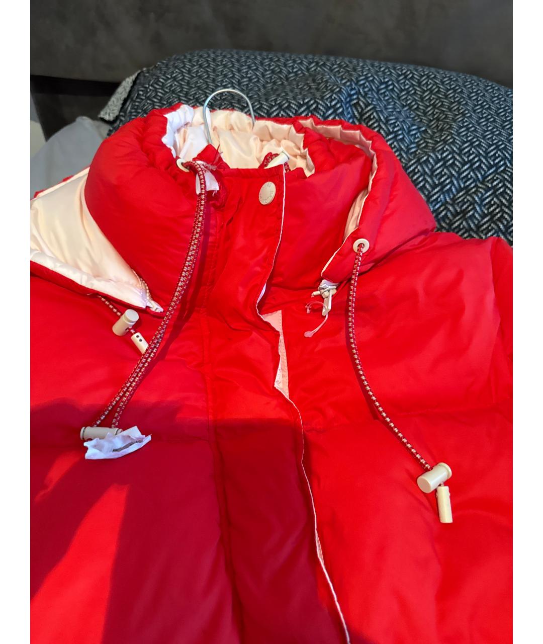 ARMY YVES SALOMON Красный полиамидовый пуховик, фото 5