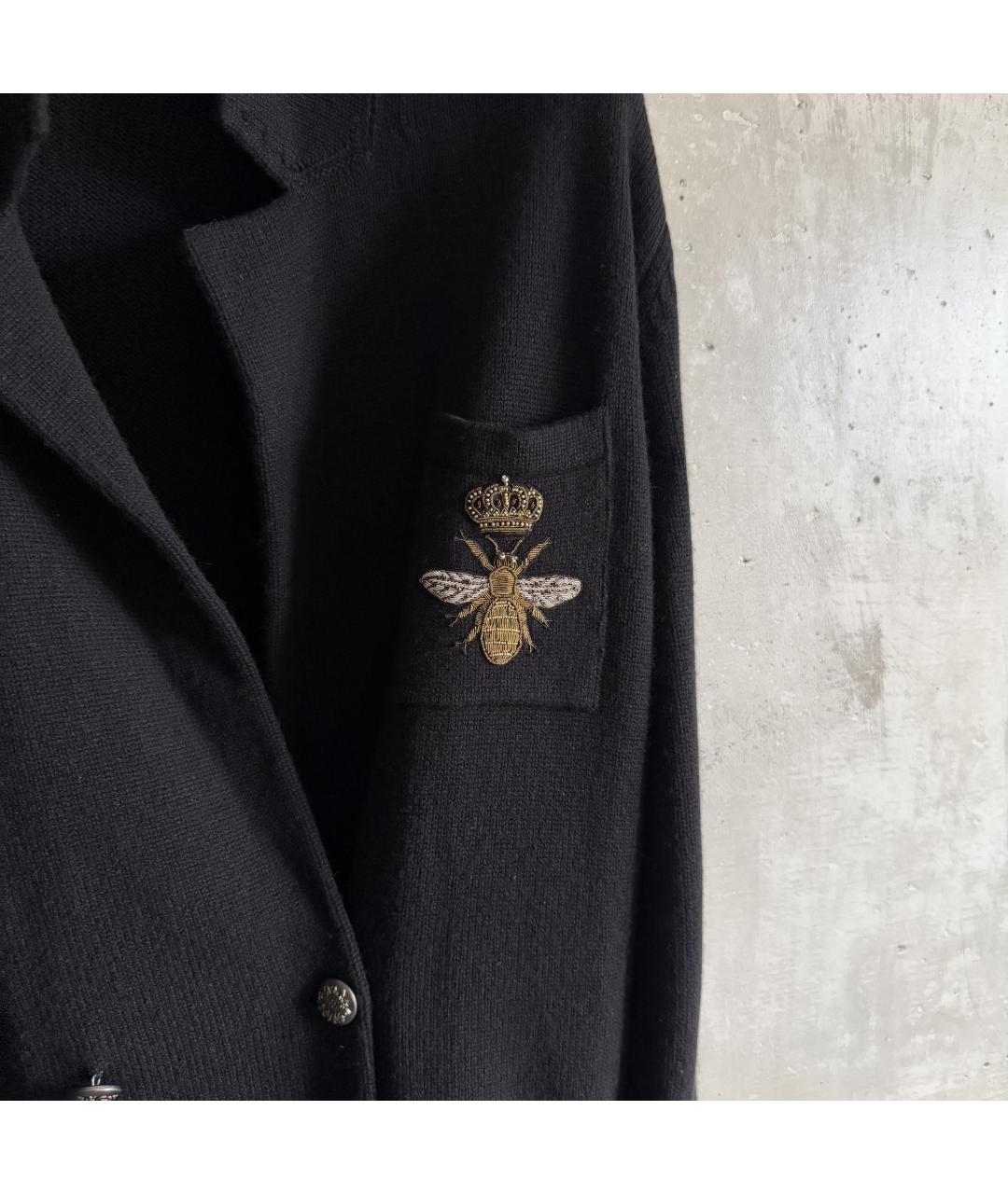 DOLCE&GABBANA Черный кашемировый кардиган, фото 8