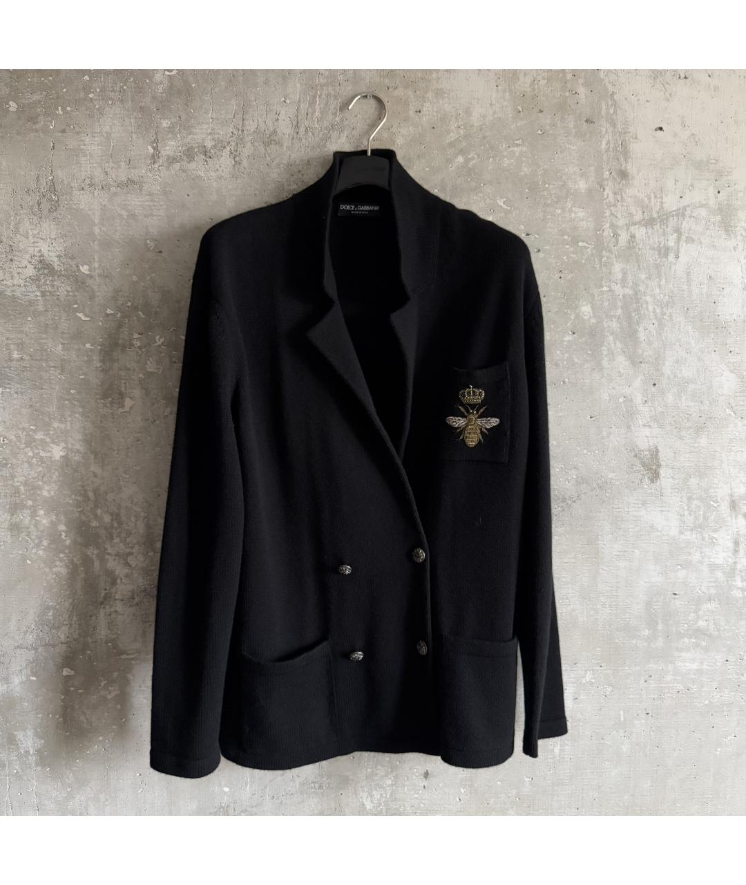 DOLCE&GABBANA Черный кашемировый кардиган, фото 9