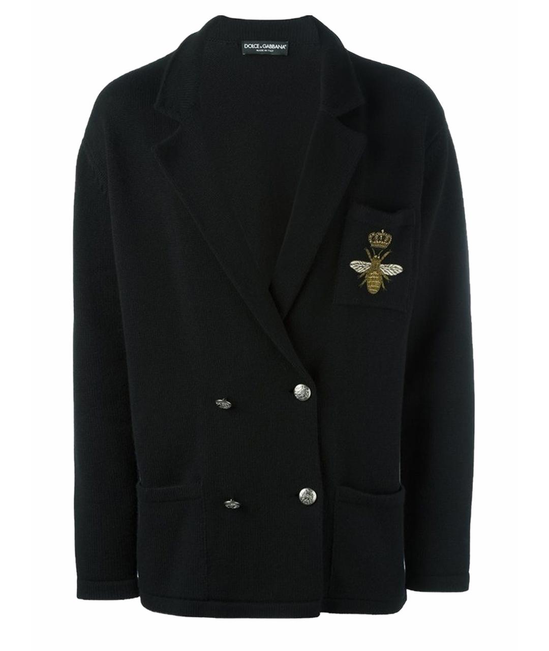 DOLCE&GABBANA Черный кашемировый кардиган, фото 1