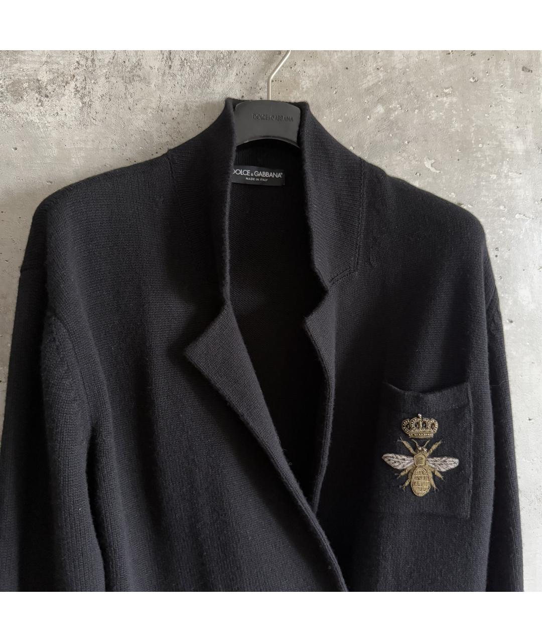 DOLCE&GABBANA Черный кашемировый кардиган, фото 4