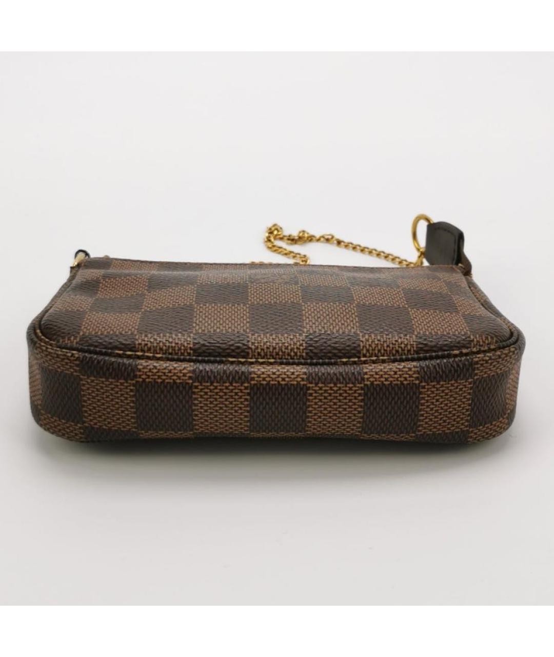 LOUIS VUITTON Коричневая кожаная сумка с короткими ручками, фото 5