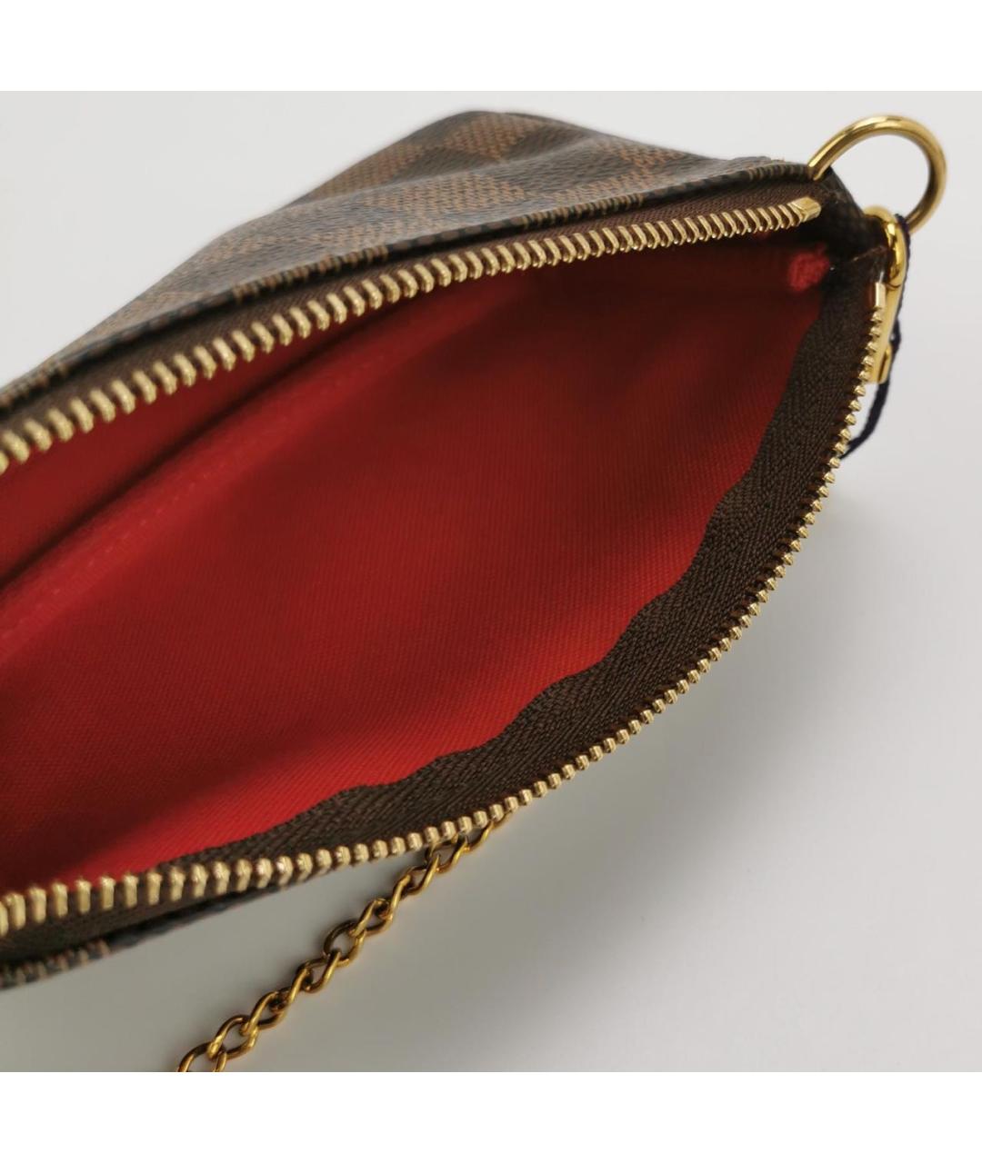 LOUIS VUITTON Коричневая кожаная сумка с короткими ручками, фото 6