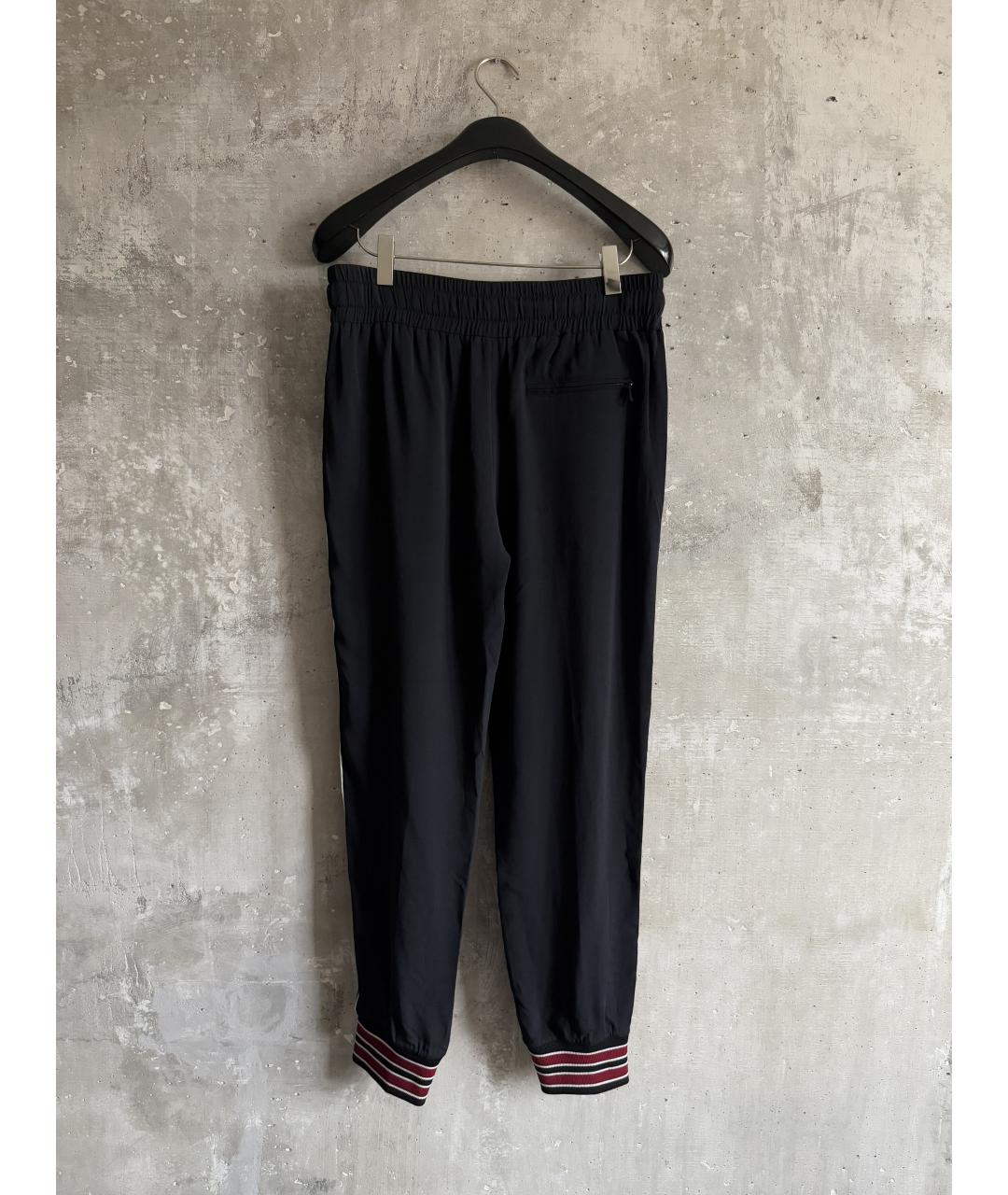 DOLCE&GABBANA Черные вискозные повседневные брюки, фото 2