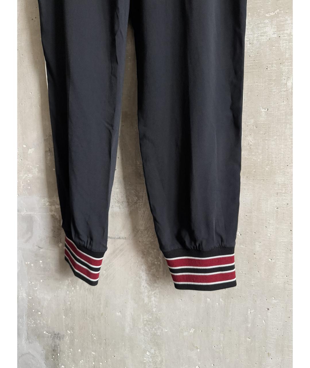 DOLCE&GABBANA Черные вискозные повседневные брюки, фото 4