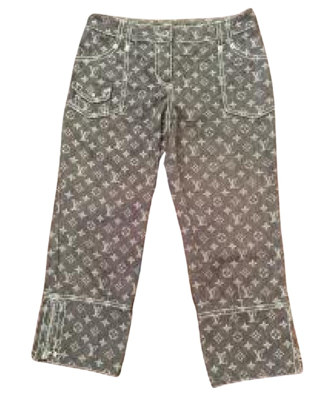 LOUIS VUITTON Серые хлопковые прямые джинсы, фото 1