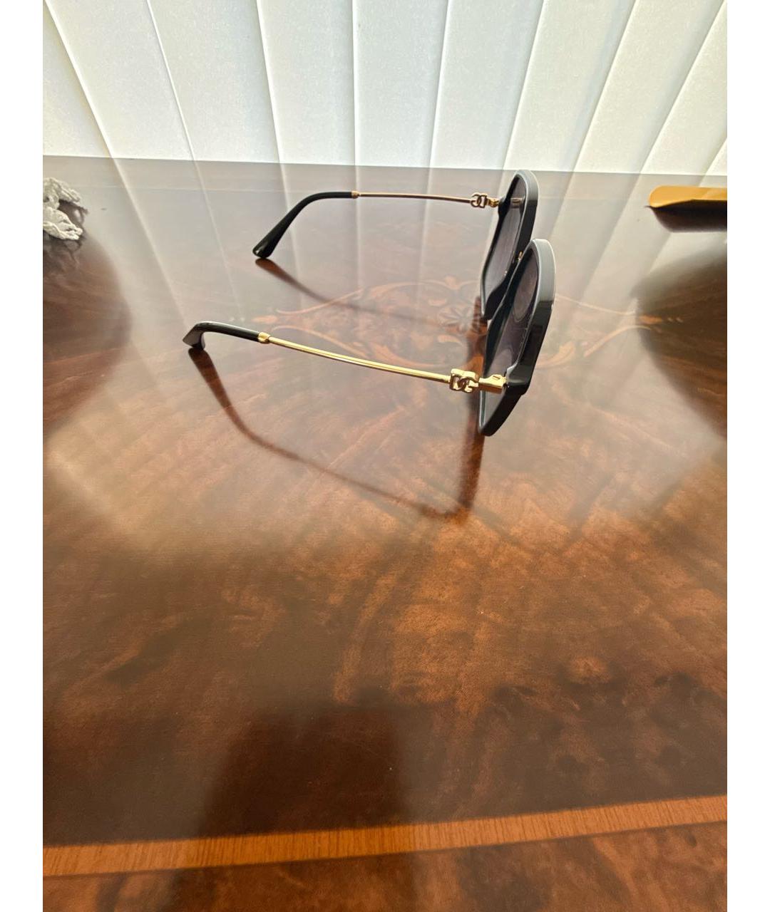 DOLCE&GABBANA Черные пластиковые солнцезащитные очки, фото 2