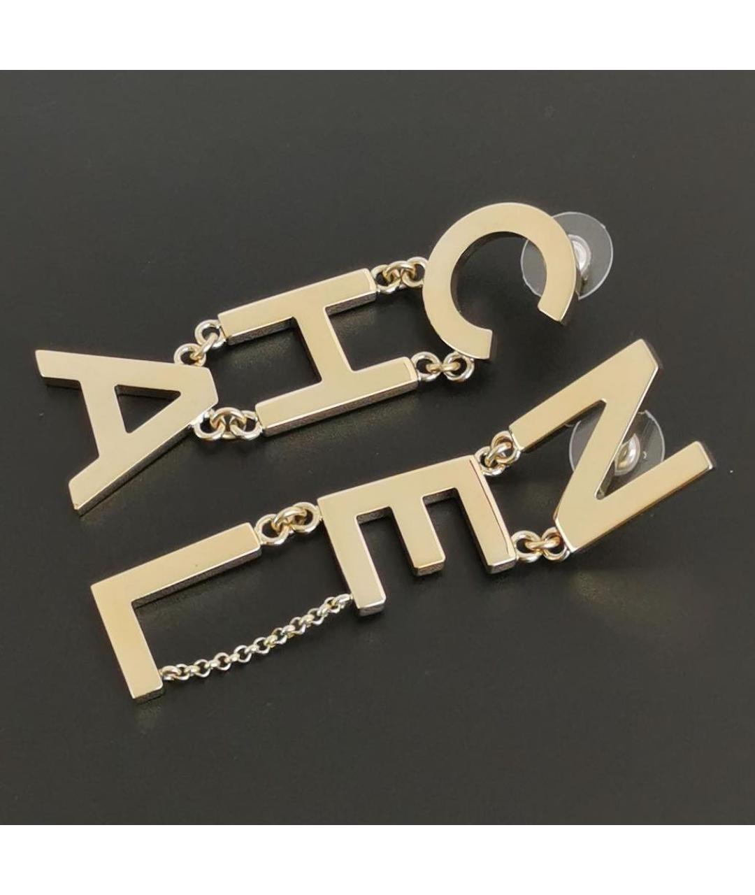 CHANEL Золотые металлические серьги, фото 5