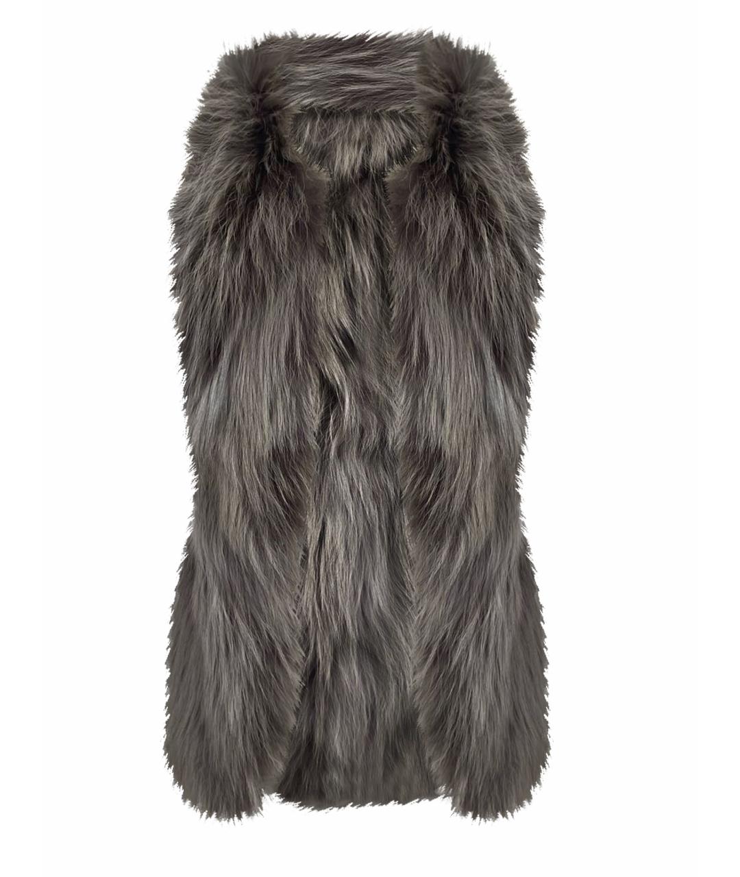 INES & MARECHAL Серый меховой жилет, фото 1