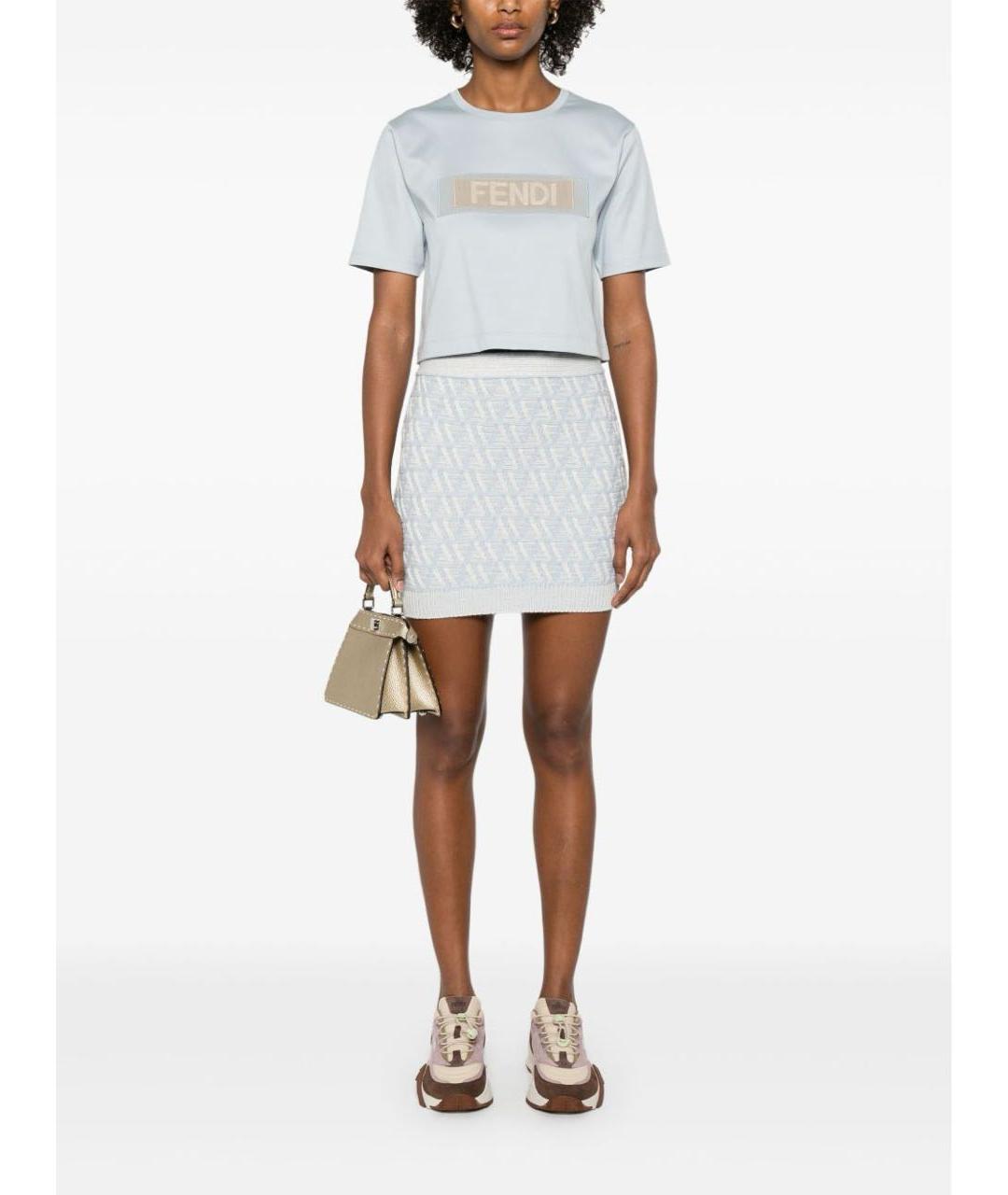FENDI Голубая футболка, фото 2