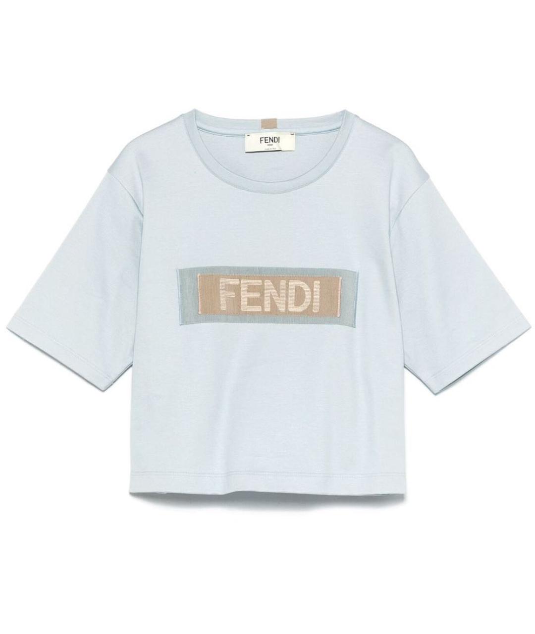 FENDI Голубая футболка, фото 1