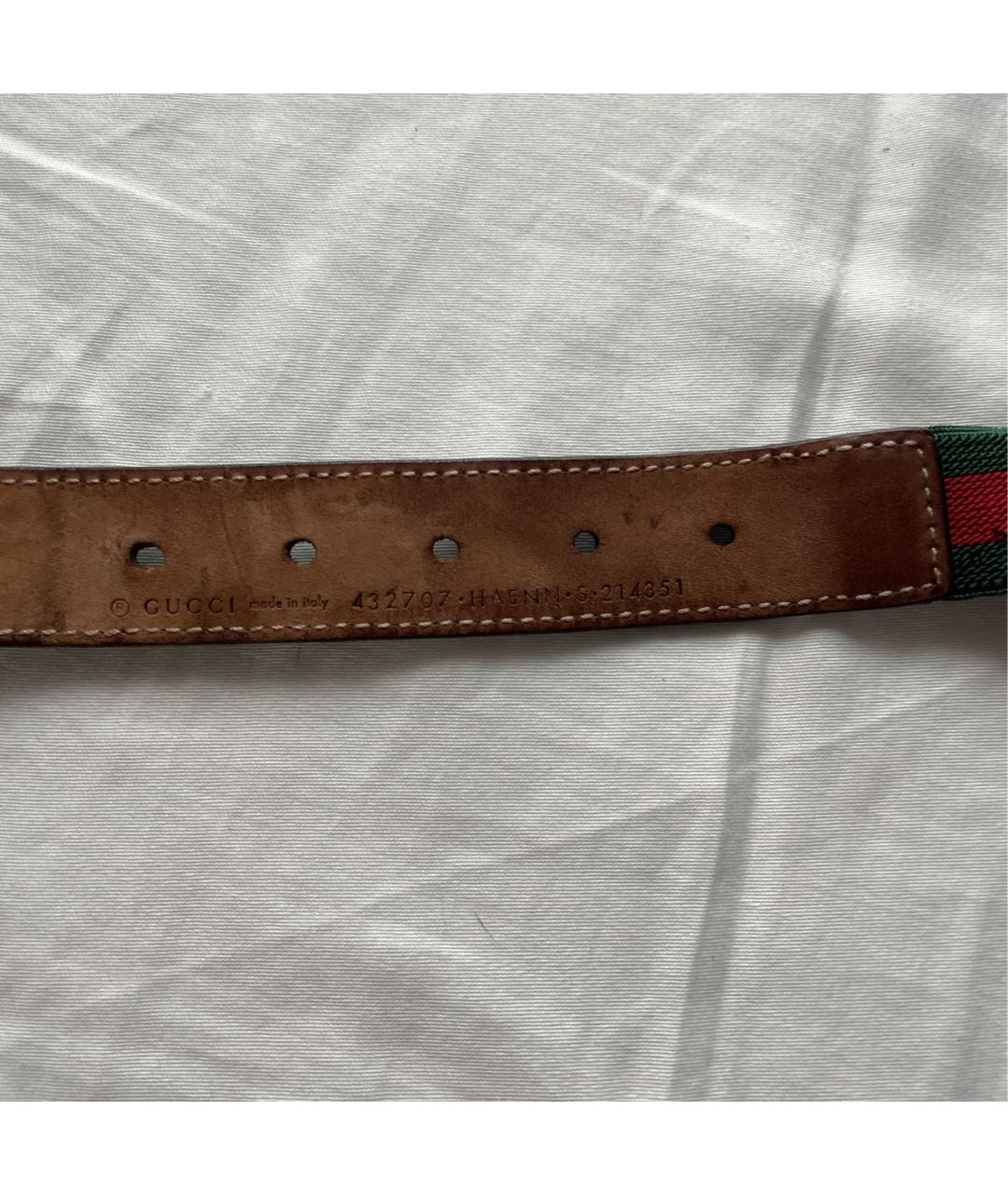 GUCCI Зеленый резиновый ремень, фото 3