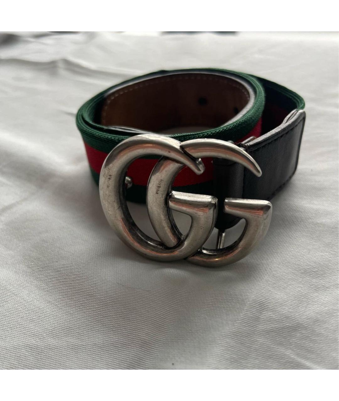 GUCCI Зеленый резиновый ремень, фото 5