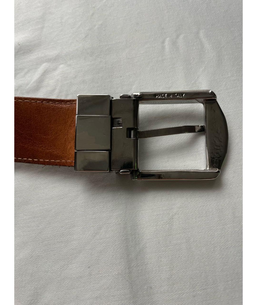 CANALI Коричневый замшевый ремень, фото 2