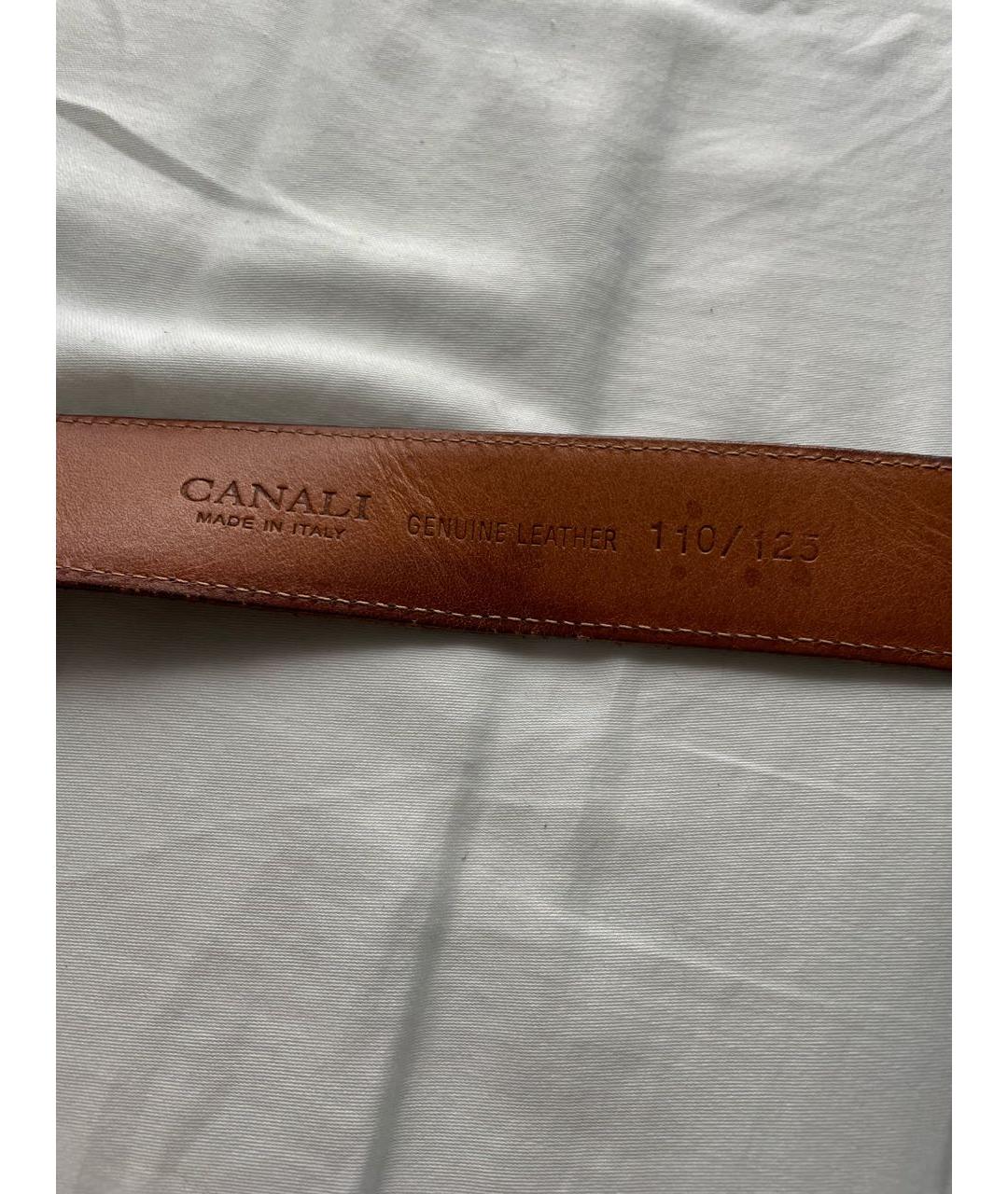 CANALI Коричневый замшевый ремень, фото 3