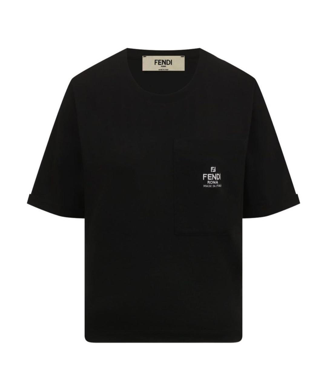 FENDI Черная футболка, фото 1