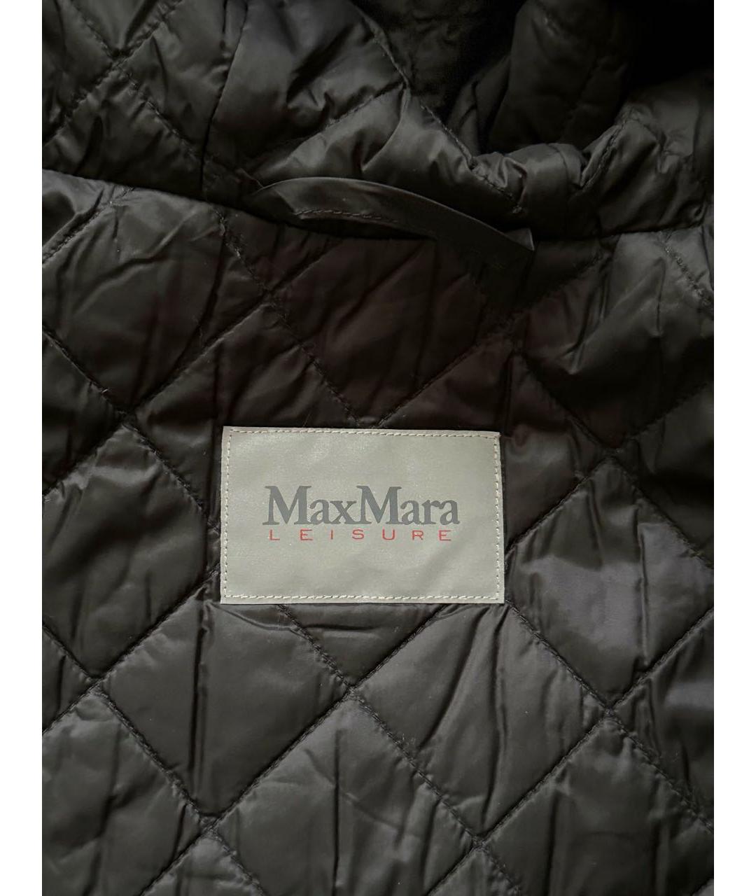 MAX MARA Черная полиэстеровая парка, фото 3