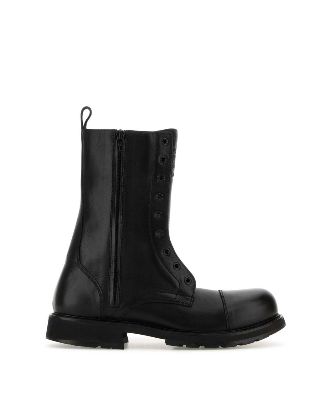 BALENCIAGA Черные кожаные высокие ботинки, фото 1