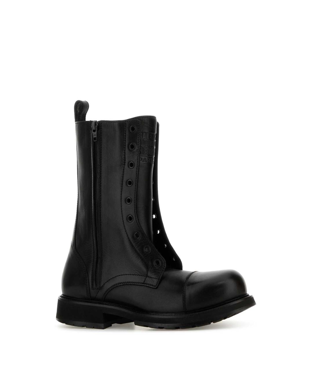 BALENCIAGA Черные кожаные высокие ботинки, фото 2