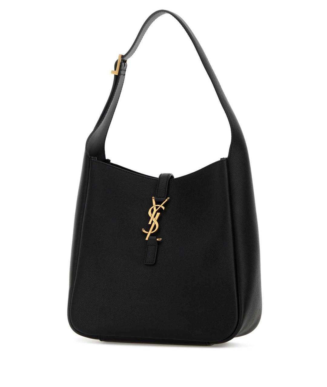 SAINT LAURENT Черная кожаная сумка через плечо, фото 2