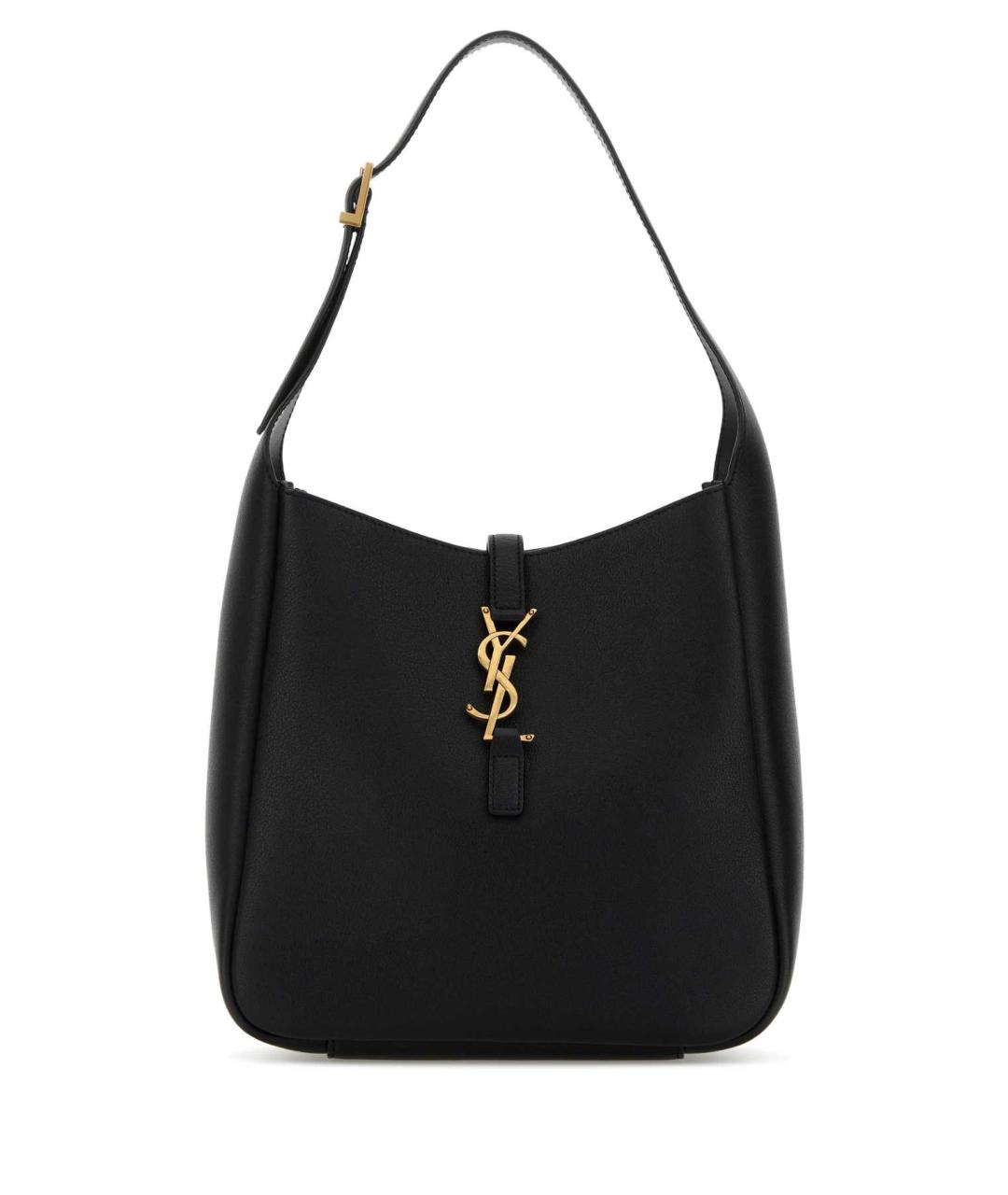 SAINT LAURENT Черная кожаная сумка через плечо, фото 1
